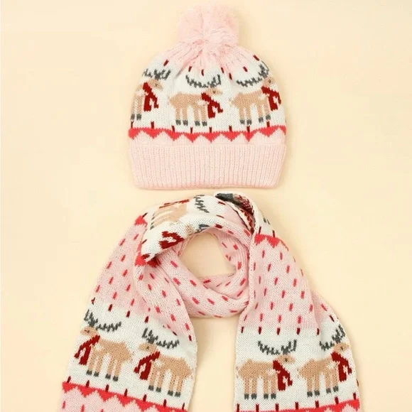 Toddler girl hat and scarf set - Picture 1 of 6